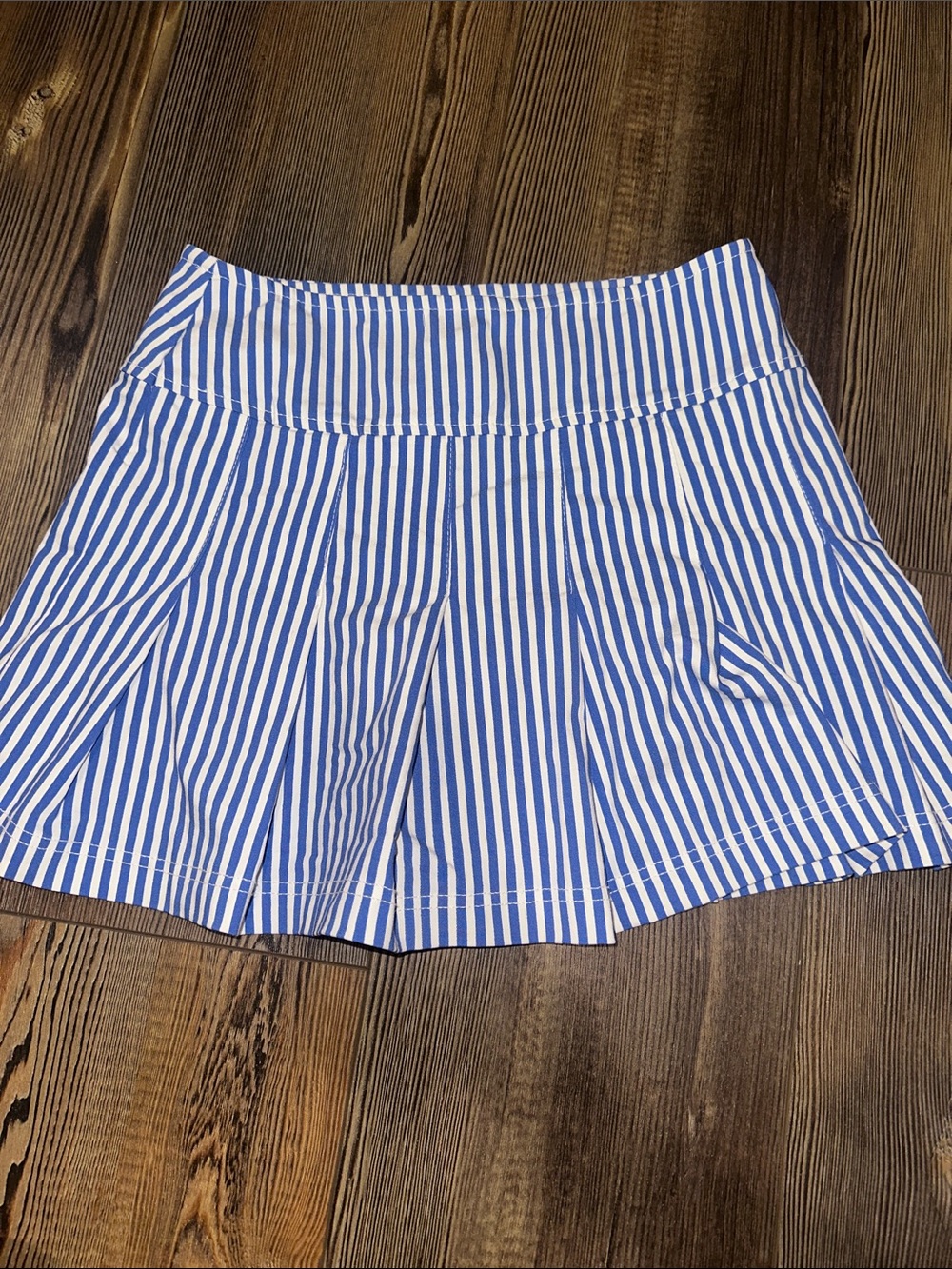 Blue and white skirt